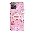 Cute Cupid Angels Hearts Sweets Balloon Love Custom Name Protective Phone Case Mobile Cover Durable Everyday Smartphone Shock Resistant