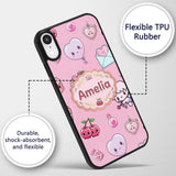 Cute Cupid Angels Hearts Sweets Balloon Love Custom Name Protective Phone Case Mobile Cover Durable Everyday Smartphone Shock Resistant