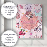 Personalised Name Cute Cupid Angels Hearts Custom  Unique Gift Idea Elegant Feature Canvas Wall Art Print Decor Picture Ready to Hang
