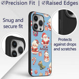 Cute Santa Claus Mrs Claus Snowman Christmas Gift Custom Name Protective Phone Case Mobile Cover Durable Everyday Smartphone Shock Resistant