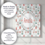Personalised Name Cute Snowman Snow Globe Custom  Unique Gift Idea Elegant Feature Canvas Wall Art Print Decor Picture Ready to Hang
