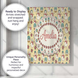 Personalised Name Cute Snowman Snow Globe Custom  Unique Gift Idea Elegant Feature Canvas Wall Art Print Decor Picture Ready to Hang