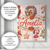 Personalised Name Christmas Nutcracker Custom  Modern Room Accent Elegant Feature Canvas Wall Art Print Decor Picture Ready to Hang