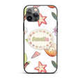 Cute Sea Turtle Starfish Shell Printed Design Custom Name Protective Phone Case Mobile Cover Durable Everyday Smartphone Shock Resistant