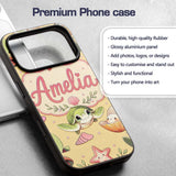 Cute Sea Turtle Starfish Shell Printed Design Custom Name Protective Phone Case Mobile Cover Durable Everyday Smartphone Shock Resistant
