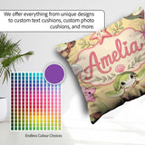 Custom Name Cute Sea Turtle Starfish Shell Kawaii Ocean Seamless Square Filled Cushion Throw Pillow Sofa Bed Home Decor Zip Washable UK Made