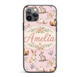 Cute Woodland Animals Koala Kangaroo Bear Floral Custom Name Protective Phone Case Mobile Cover Durable Everyday Smartphone Shock Resistant
