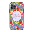 Tropical Hibiscus Bird of Paradise Printed Design Custom Name Protective Phone Case Mobile Cover Durable Everyday Smartphone Shock Resistant