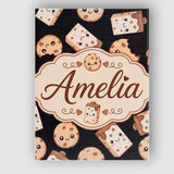 Personalised Name Cute Kawaii Cookies and Custom  Unique Gift Idea Elegant Feature Canvas Wall Art Print Decor Picture Ready to Hang