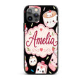 Cute Kawaii Cute Drinks And Dessert Characters Custom Name Protective Phone Case Mobile Cover Durable Everyday Smartphone Shock Resistant