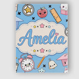 Personalised Name Cute Kawaii School Custom Premium Decorative Design Modern Room Accent Canvas Wall Art Print Decor Picture Ready to Hang