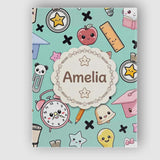 Personalised Name Cute Kawaii School Custom Premium Decorative Design Modern Room Accent Canvas Wall Art Print Decor Picture Ready to Hang