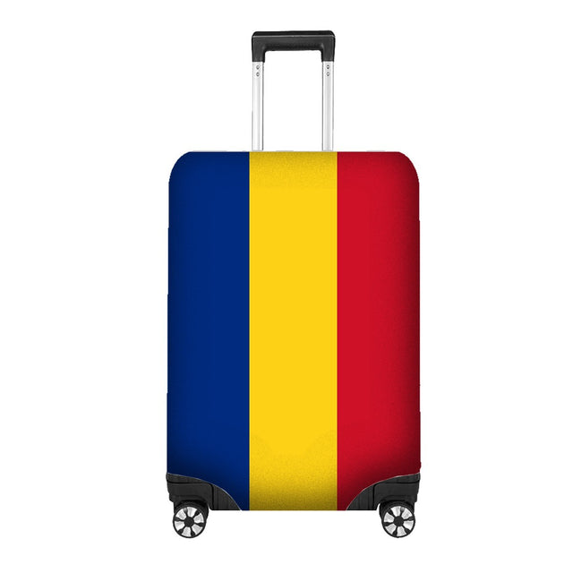Romania Flag Suitcase Cover - Travel Gift Stretch Fit Luggage Protector Custom