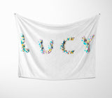 Personalised Confetti Handmade Print Novelty Soft Fleece Mink Blanket Gift Decor