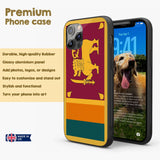 Sri Lanka Flag Printed iPhone Case Black TPU Size Cover Protector Patriotic Gift