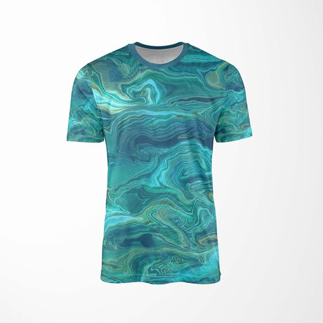 Liquid Marble Design Custom All-Over Printed T-Shirt Choose Colour Unisex Tee
