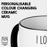 I Love Tea Bagging Heat Sensitive Magic Colour Changing Mug Novelty Drink Cup