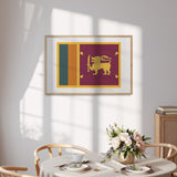 Sri Lanka Flag Design Custom Made Wall Art - Poster Picture Print Decor Home