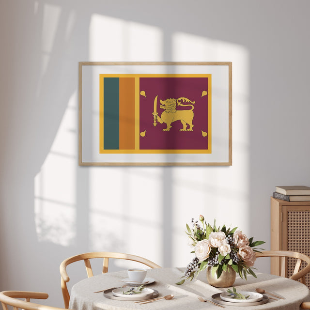 Sri Lanka Flag Design Custom Made Wall Art - Poster Picture Print Decor Home