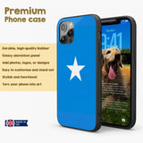 Somalia Flag Design Gift Protector Custom Printed iPhone Case - Black TPU Cover