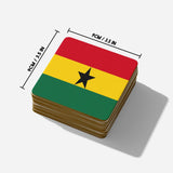 Ghana Flag Ghanaian Patriotic Coffee Tea Mug Cup Set Coaster Gift Him Her Custom