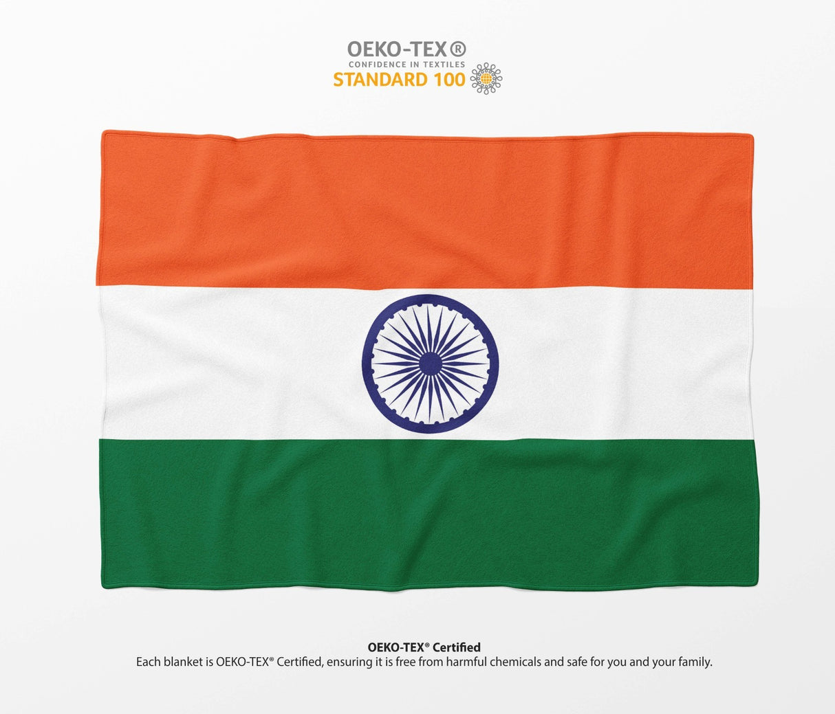 Indian Flag Gift - Cozy Custom Made Soft Warm Fleece Blanket Home Decor Throw