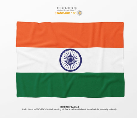 Indian Flag Gift - Cozy Custom Made Soft Warm Fleece Blanket Home Decor Throw