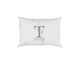 Personalised Misty Dusty Pastel Alphabet Floral Name Initial Letter Pillow Case