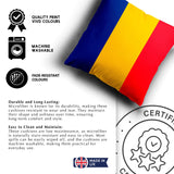 Romania Flag Design Filled Square Cushion - Decorative Throw Soft Gift Any Size