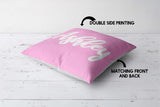 Personalised Custom Name Colour Plain Script Font Square Fill Zip Cushion Throw
