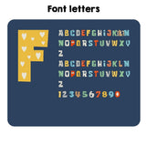 Personalised Name Alphabet Onyx Font Toddler Cot Bed Duvet Cover + Pillowcase