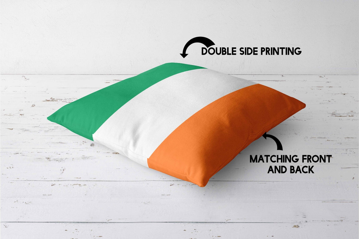 Ireland Flag Irish Tricolour Soft Square Filled Cushion Decorative Throw Gift