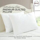 Pillows 2 Pack Hotel Quality Luxury Quilted Cover Anti-Allergy Premium Filled