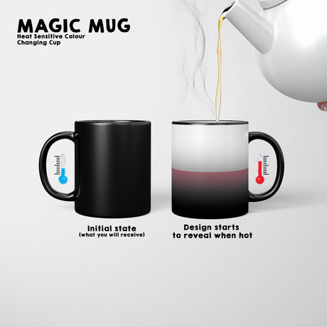 Poland Flag Polish Design Gift Heat Sensitive Magic Colour Changing Mug Novelty