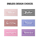 Personalised Name Custom Coloured Striped Soft Highly Absorbent Beach Bath Sheet