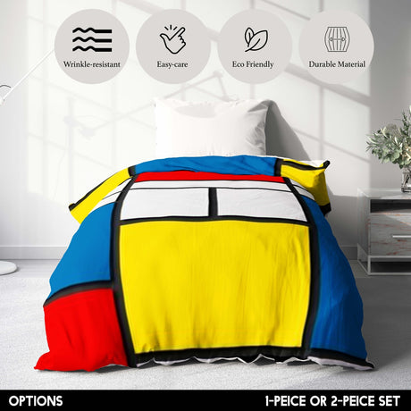 Piet Mondrian Art Artists Custom Made Soft Single Size Novelty Bed Duvet Cover