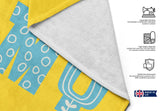 Personalised Name Kids Alphabet Onyx Coloured Absorbent Beach Bath Sheet Towel