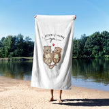 I Otterly Adore You Custom Coloured Cheeky Funny Romantic Beach Bath Sheet Towel