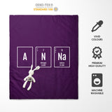 Personalised Name Science Chemical Font Kids Cot Bed Duvet Cover + Pillowcase