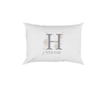 Personalised Misty Dusty Pastel Alphabet Floral Name Initial Letter Pillow Case