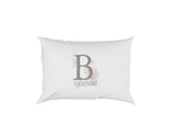 Personalised Misty Dusty Pastel Alphabet Floral Name Initial Letter Pillow Case