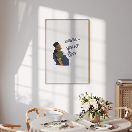 Harvey What A Day Rude Funny  Custom  Wall Art Custom Colour Poster Print  Decor