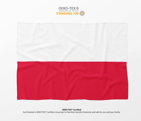Poland Flag Polish Fleece Blanket Home Decor Throw Gift Custom Made Soft Warm