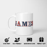 Personalised Vintage Ornament Retro Print Coffee Tea Mug Coaster Gift Him Her