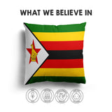 Zimbabwe Flag Design Filled Square Cushion - Decorative Throw Cosy Gift Any Size