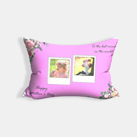 Custom Upload Your Own Photos Text & Colour Mother's Day Novelty Pillowcase Gift