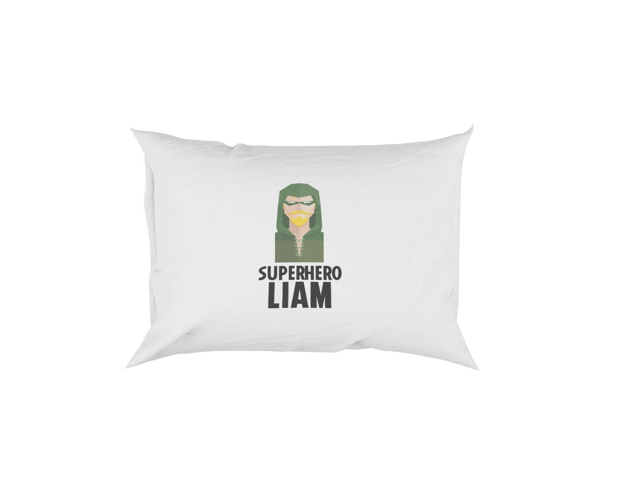 Superhero Personalised Name Kids Boys Soft Pillowcase Pillow Cover Gift Bedroom
