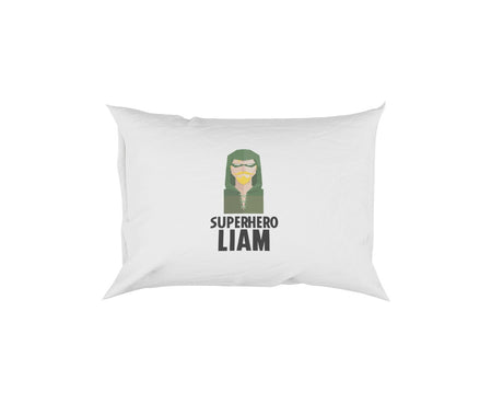 Superhero Personalised Name Kids Boys Soft Pillowcase Pillow Cover Gift Bedroom