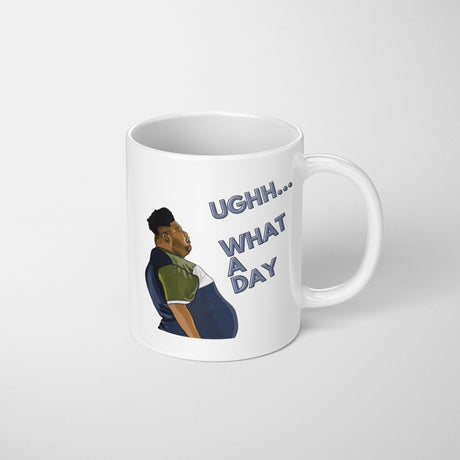Harvey What A Day Rude Funny Cheeky Gift Coffee Tea Mug + Coaster Option Him Her