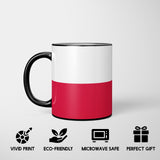 Poland Flag Polish Design Gift Heat Sensitive Magic Colour Changing Mug Novelty